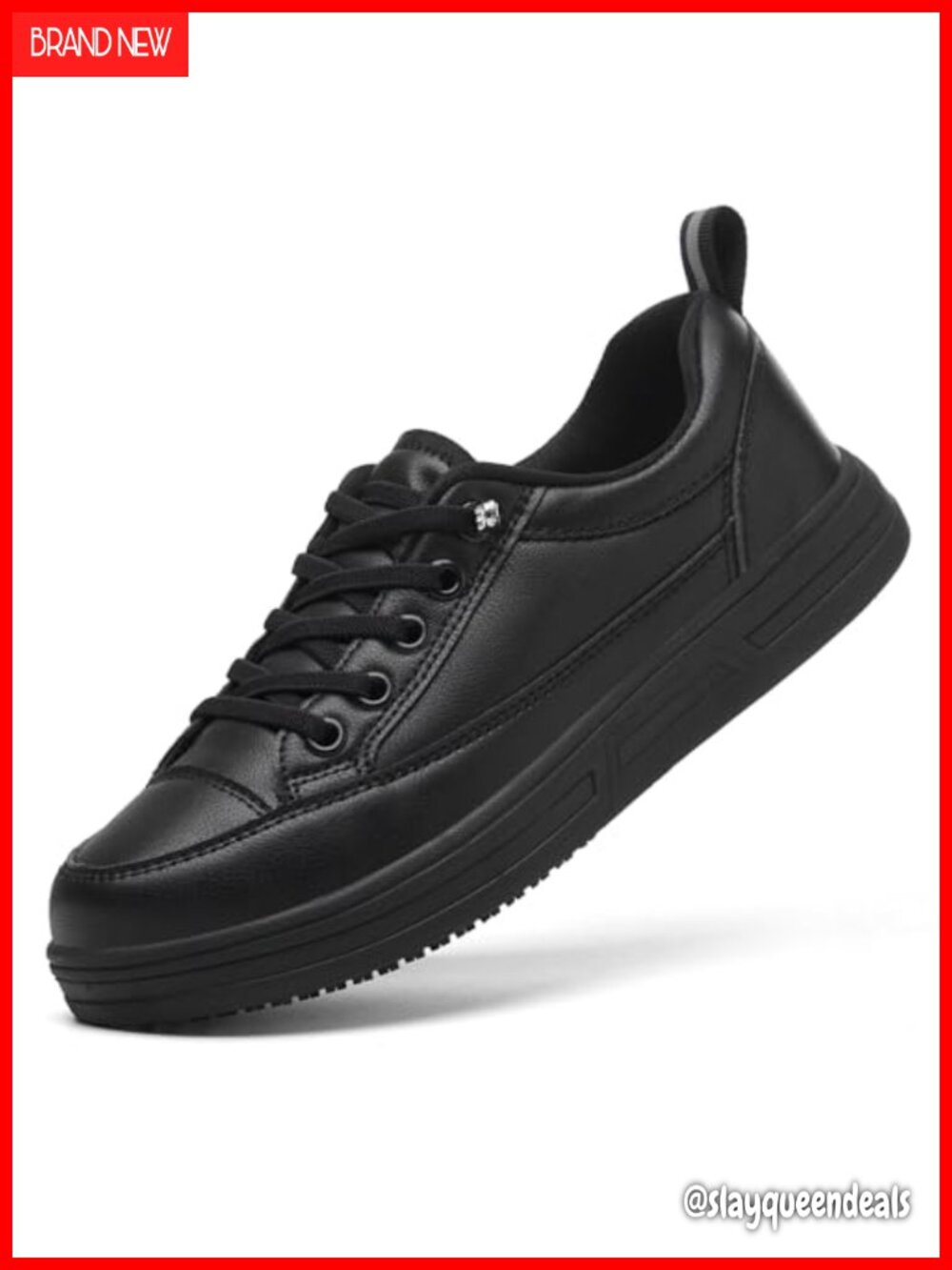 Faux Leather Slip-On Work Shoes Non Slip Sneakers